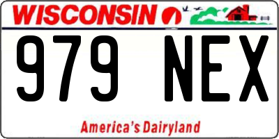 WI license plate 979NEX