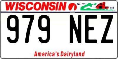 WI license plate 979NEZ