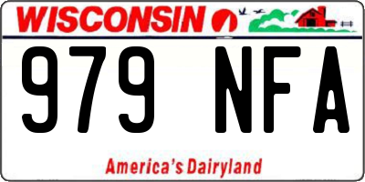 WI license plate 979NFA