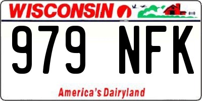 WI license plate 979NFK