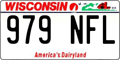 WI license plate 979NFL