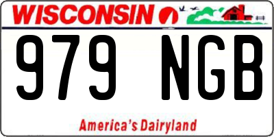 WI license plate 979NGB