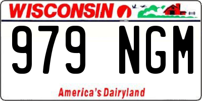 WI license plate 979NGM