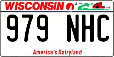 WI license plate 979NHC