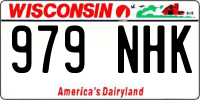 WI license plate 979NHK