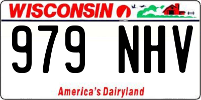 WI license plate 979NHV