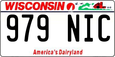 WI license plate 979NIC