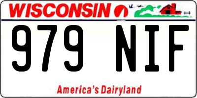 WI license plate 979NIF
