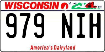 WI license plate 979NIH