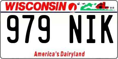 WI license plate 979NIK