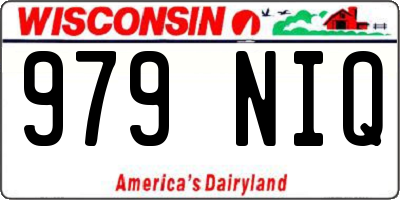 WI license plate 979NIQ