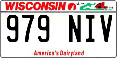 WI license plate 979NIV