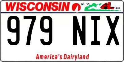 WI license plate 979NIX