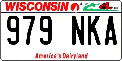 WI license plate 979NKA
