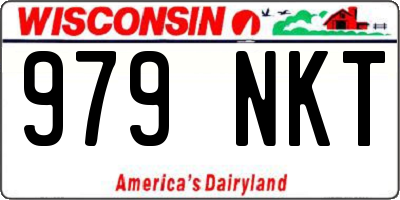 WI license plate 979NKT