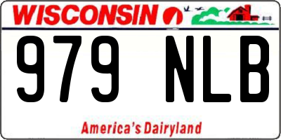 WI license plate 979NLB