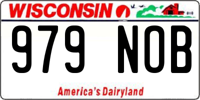 WI license plate 979NOB
