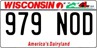 WI license plate 979NOD
