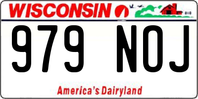 WI license plate 979NOJ
