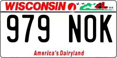 WI license plate 979NOK