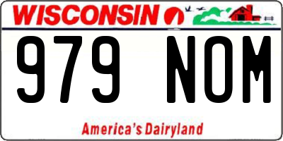 WI license plate 979NOM