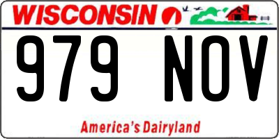 WI license plate 979NOV