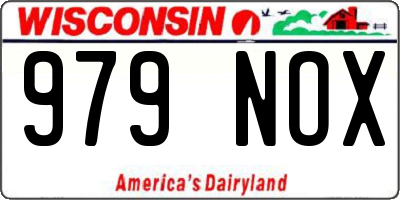 WI license plate 979NOX
