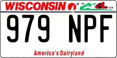 WI license plate 979NPF