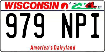 WI license plate 979NPI