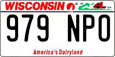 WI license plate 979NPO