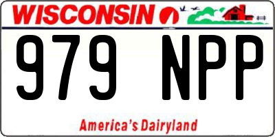 WI license plate 979NPP