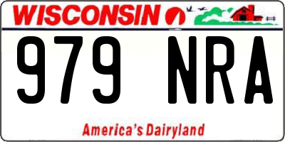 WI license plate 979NRA