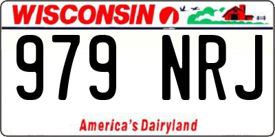 WI license plate 979NRJ