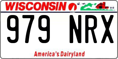 WI license plate 979NRX