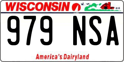WI license plate 979NSA