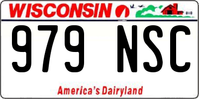 WI license plate 979NSC