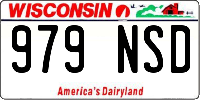 WI license plate 979NSD