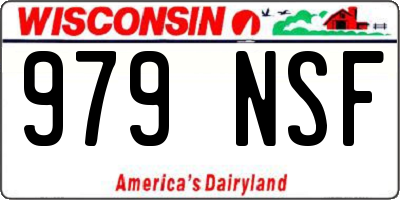 WI license plate 979NSF