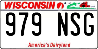 WI license plate 979NSG