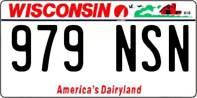 WI license plate 979NSN