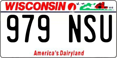 WI license plate 979NSU
