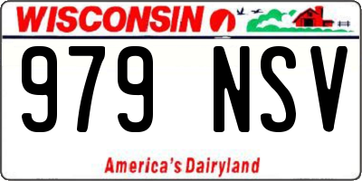WI license plate 979NSV