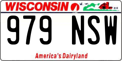 WI license plate 979NSW