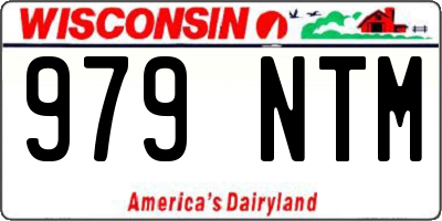 WI license plate 979NTM