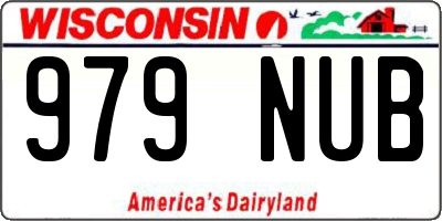 WI license plate 979NUB