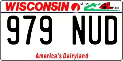 WI license plate 979NUD