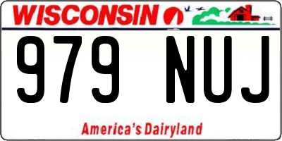 WI license plate 979NUJ