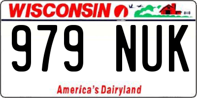 WI license plate 979NUK