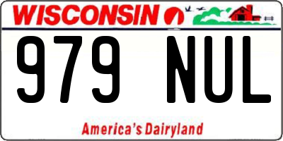 WI license plate 979NUL