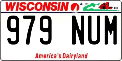 WI license plate 979NUM